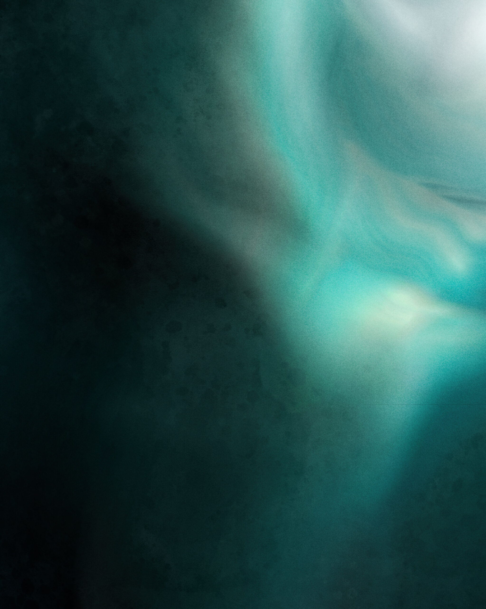Close-up detail of the turquoise textures and layered glow in the artwork Abyss Vein, part of the Lithomorphe series.