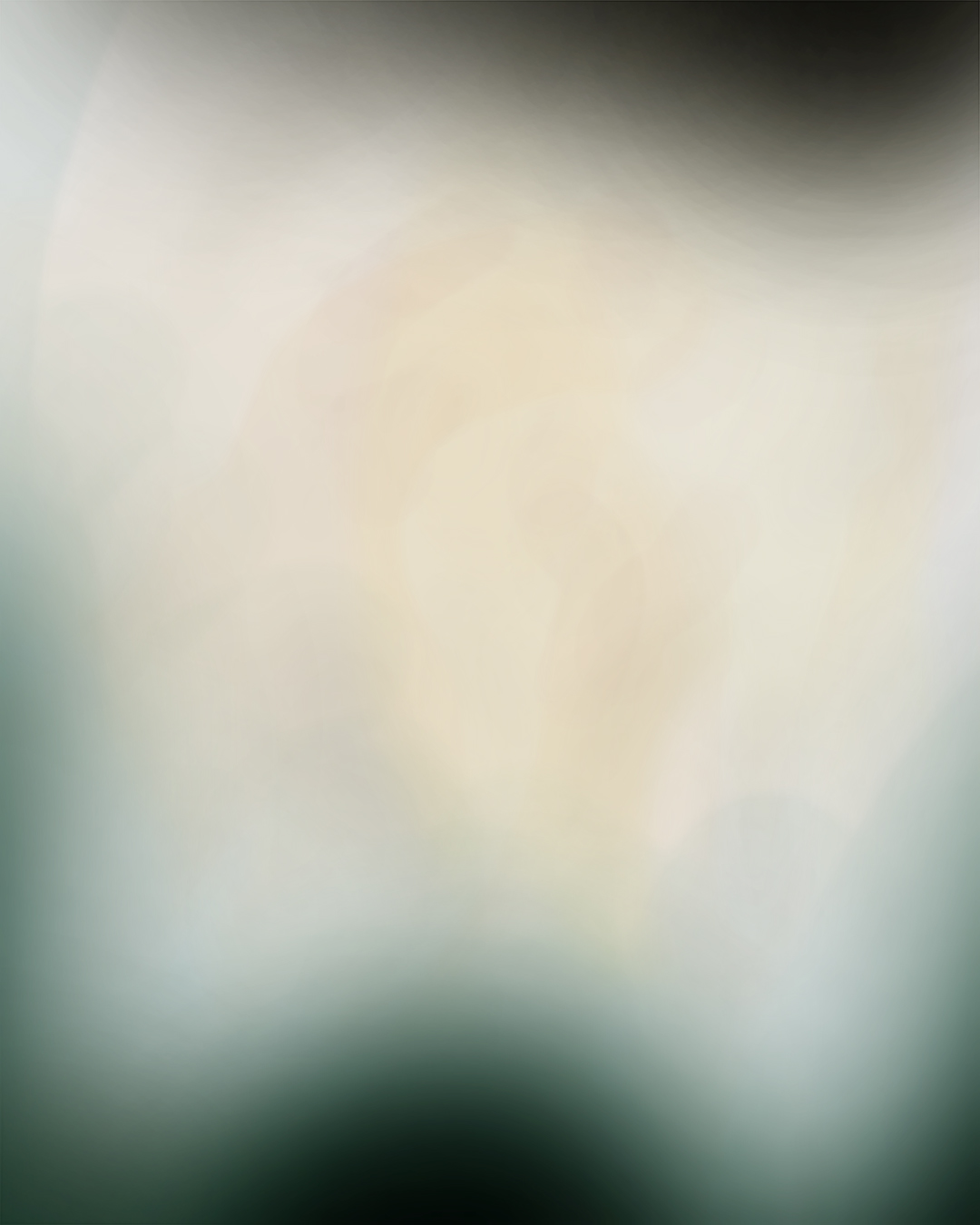 Animated digital artwork Cevenant by Denis Leclerc, part of the Emergence series, showing shifting luminous veils and brain-like gyri forms in motion.