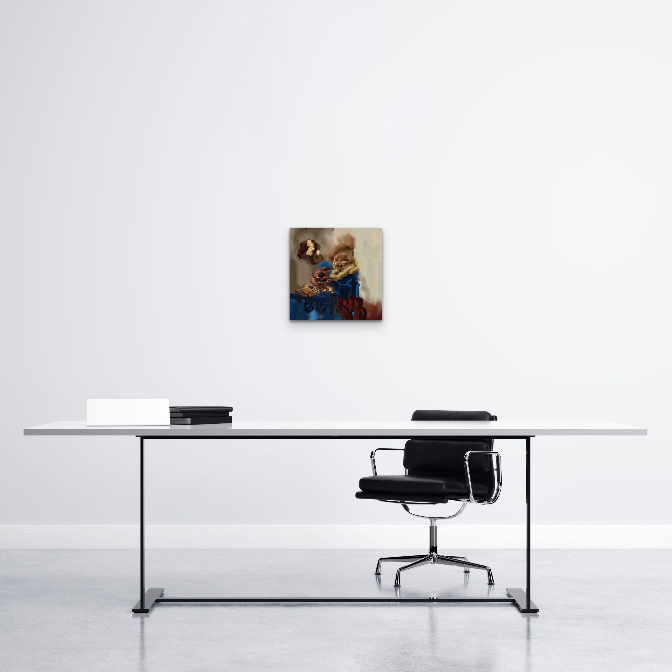 Digital Fragments 101: The Milmaid measuring 12 x 12 inches displayed in an office setting. 