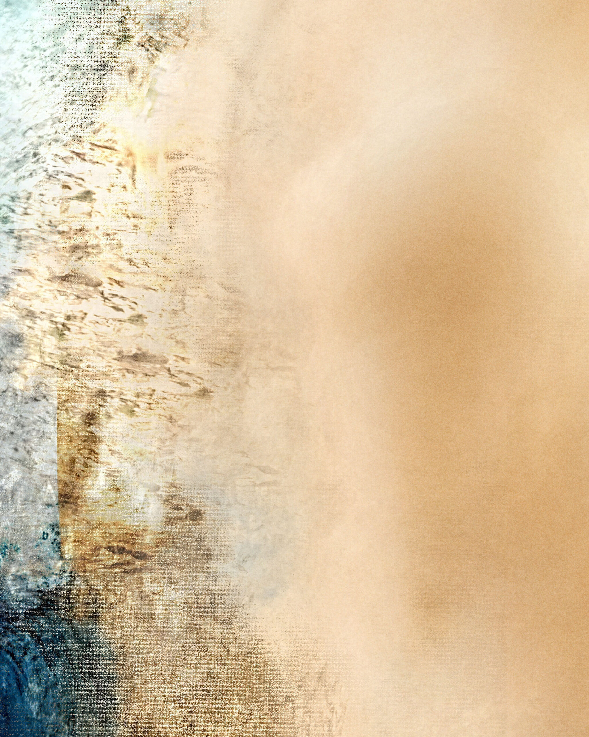 Detail of Incarnata by Denis Leclerc showing atmospheric diffusion where form dissolves into light and air