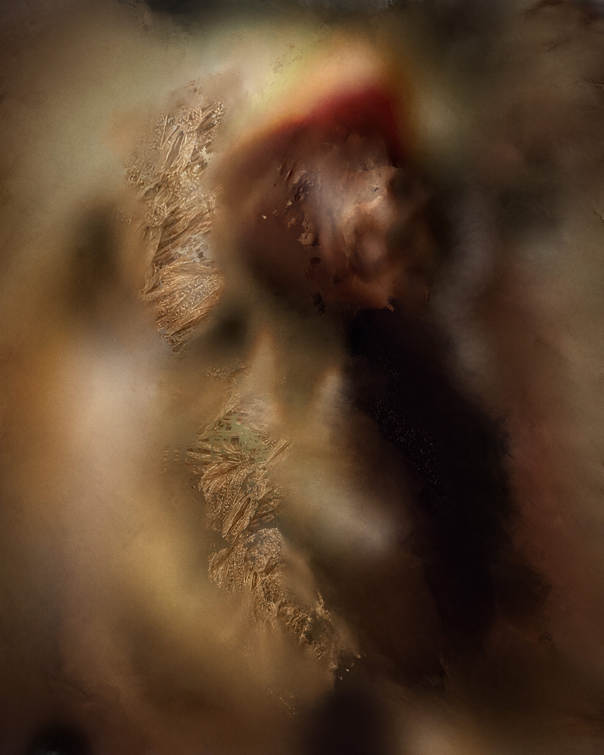 Makena abstract siren digital artwork by Denis Leclerc, exploring abstraction, balance, and visual restraint