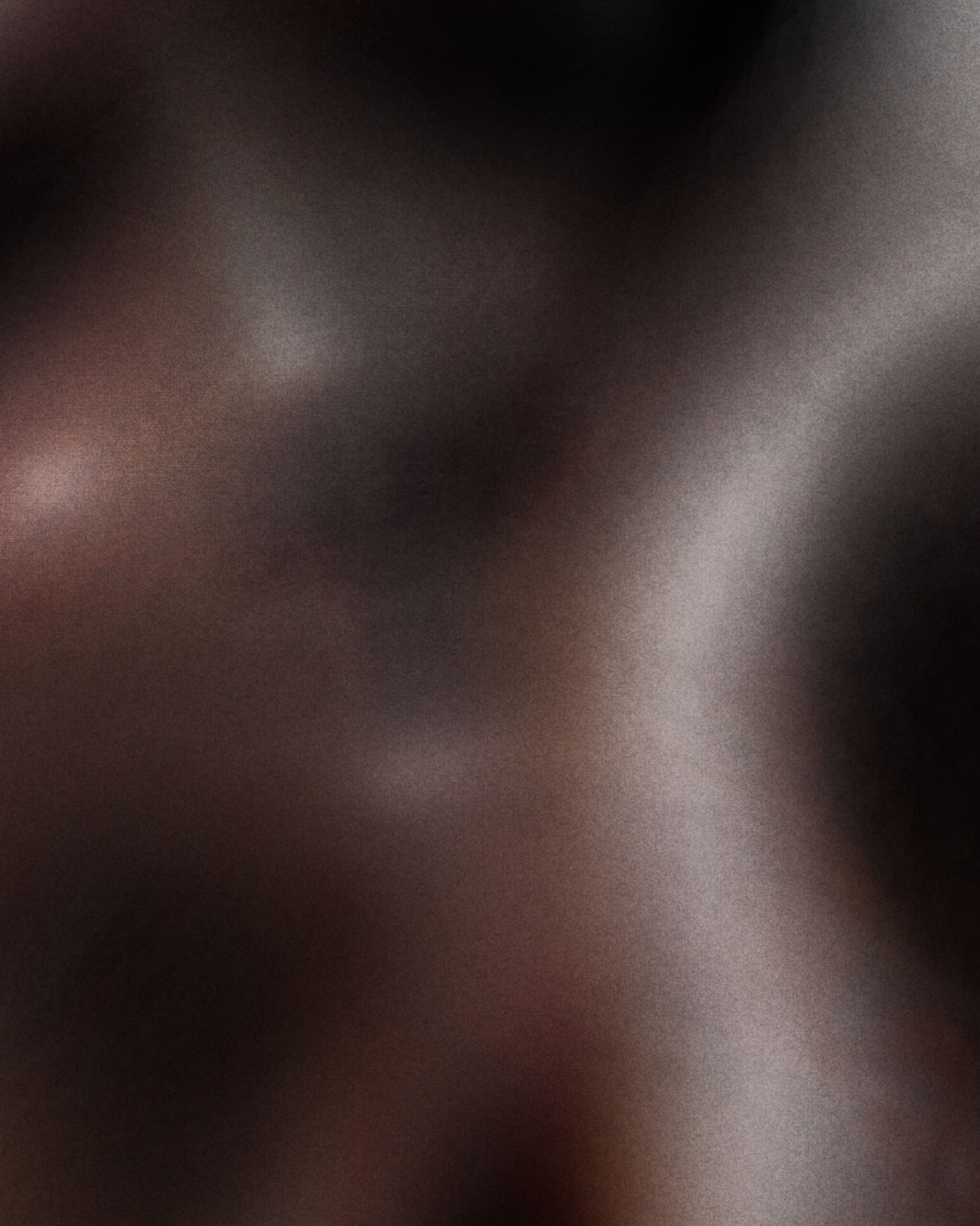 Close-up detail of Nerithe abstract digital art showing layered glazes and soft transitions between dark brown and pale mineral light