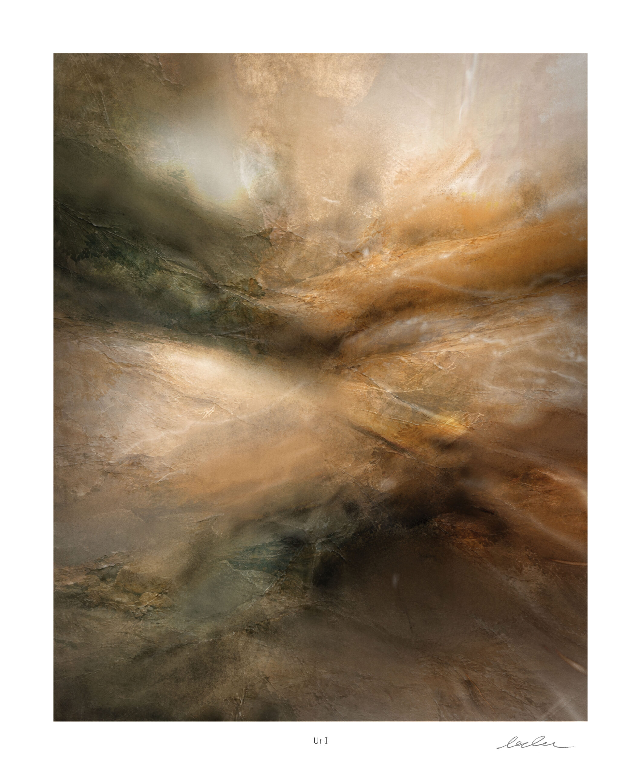 Ur I large print digital artwork from the Ur series with white margin and signature