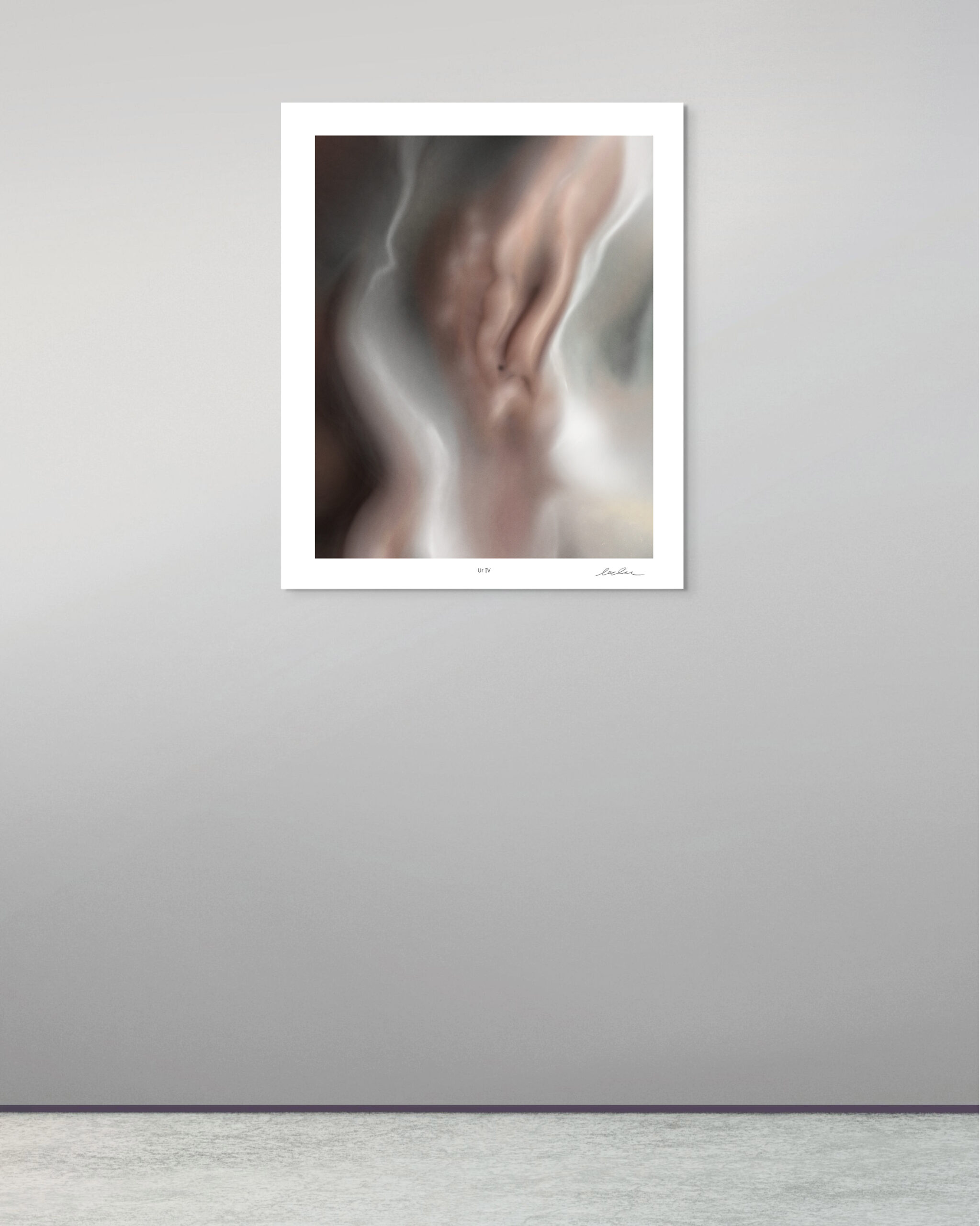 Ur IV digital artwork displayed in a virtual gallery setting, emphasizing scale, spatial presence, and atmospheric density