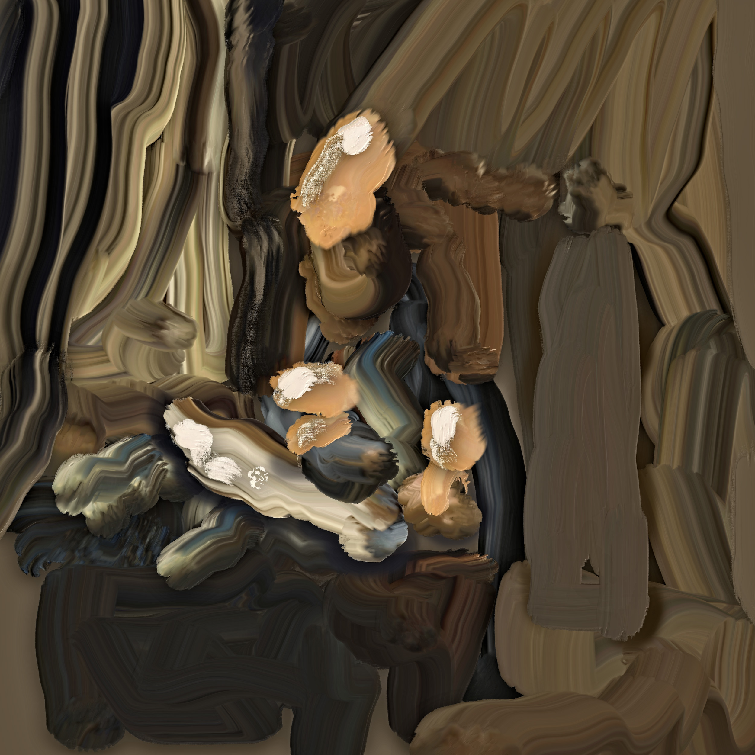 A digital abstract painting inspired by Vermeer's iconic painting "The Geographer'". This modern interpretation explores the themes of introspection, communication, and mystery. The artwork features bold colours, dynamic shapes, and fluid brushstrokes, inviting viewers to contemplate the emotions and narratives within the painting.