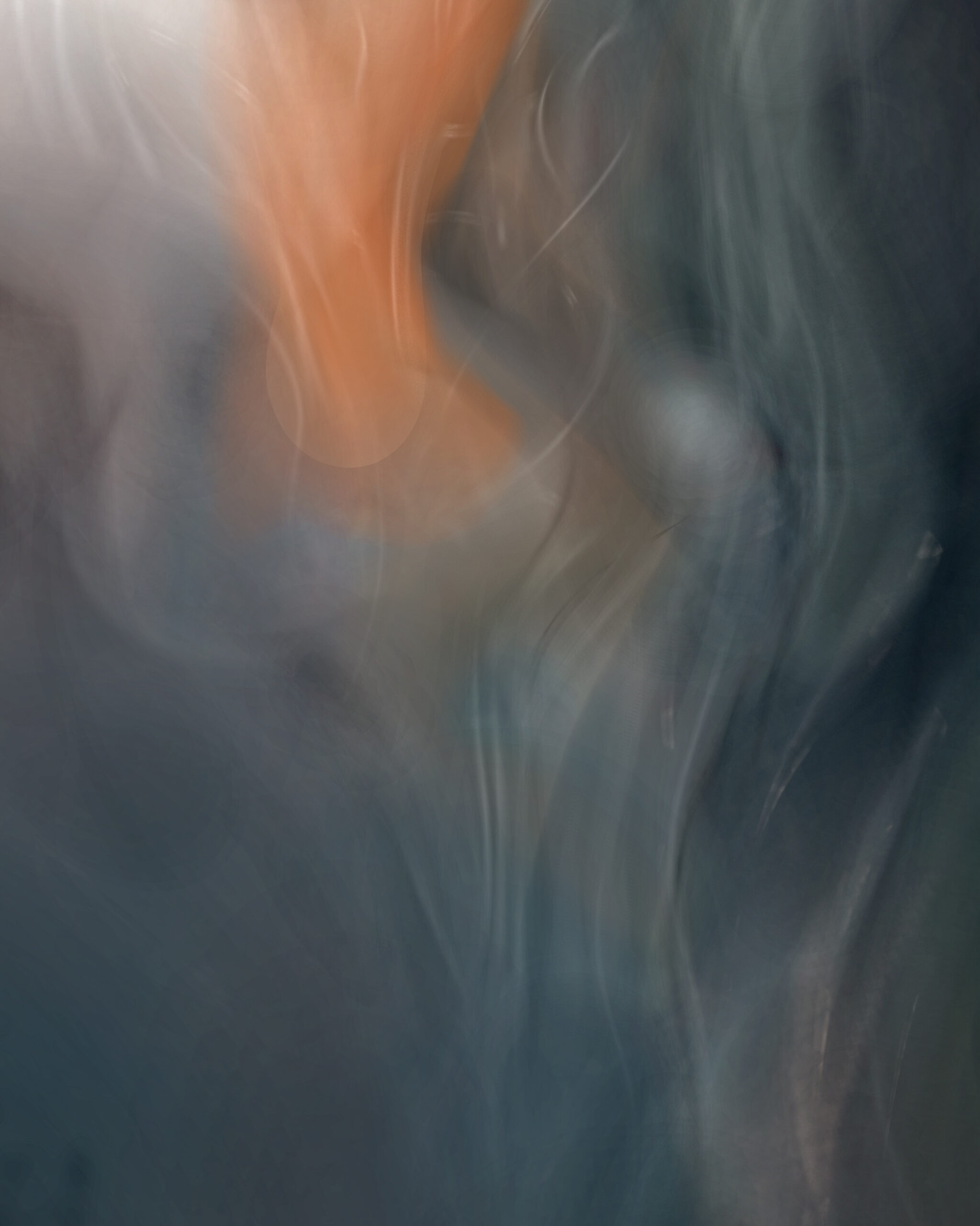 Detail of Pale Convenant by Denis Leclerc, digital artwork showing translucent layers and spectral textures from the Emergence series.