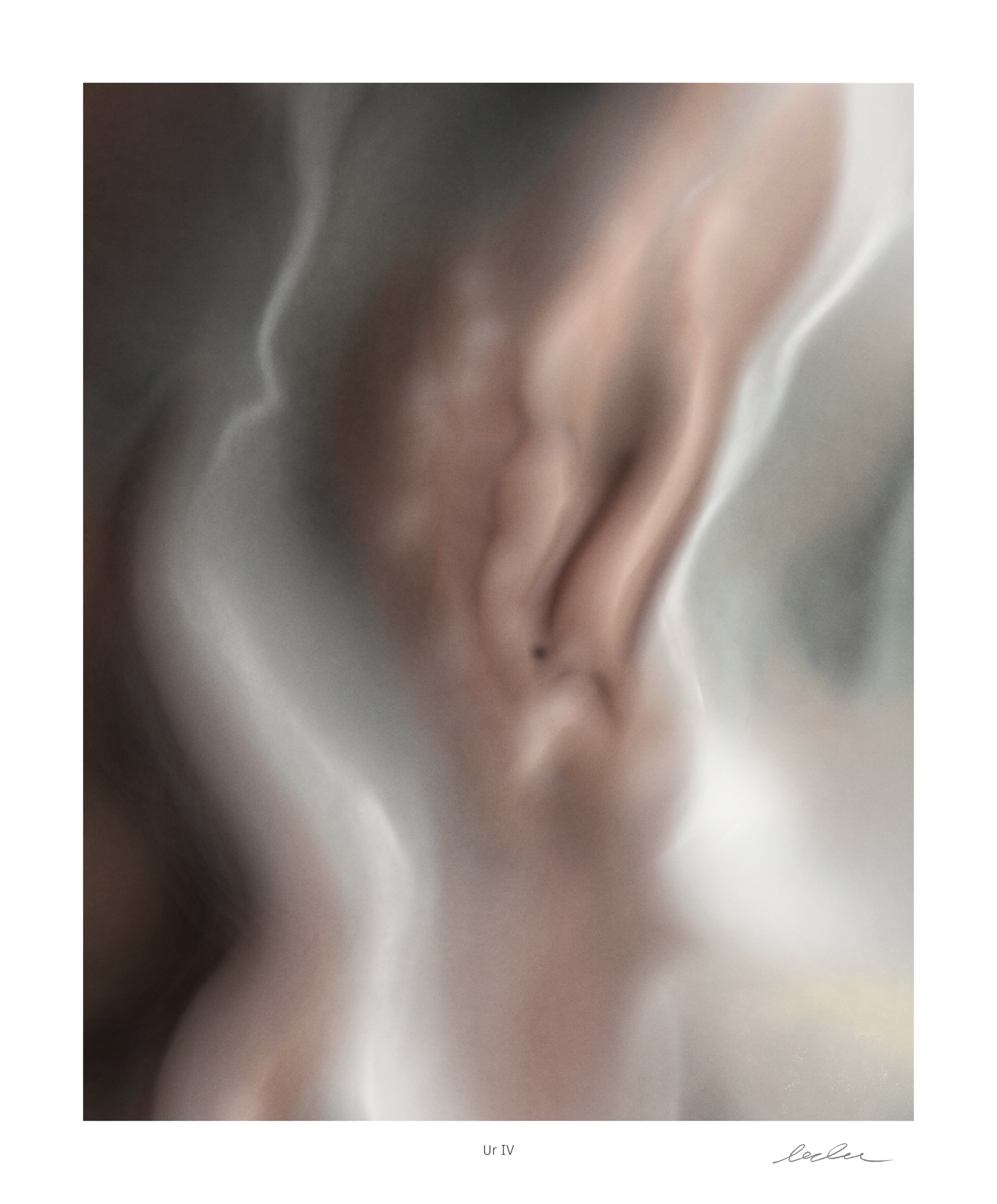 Ur IV digital artwork presented as a large format giclée print, emphasizing scale, material density, and restrained light within the Ur series